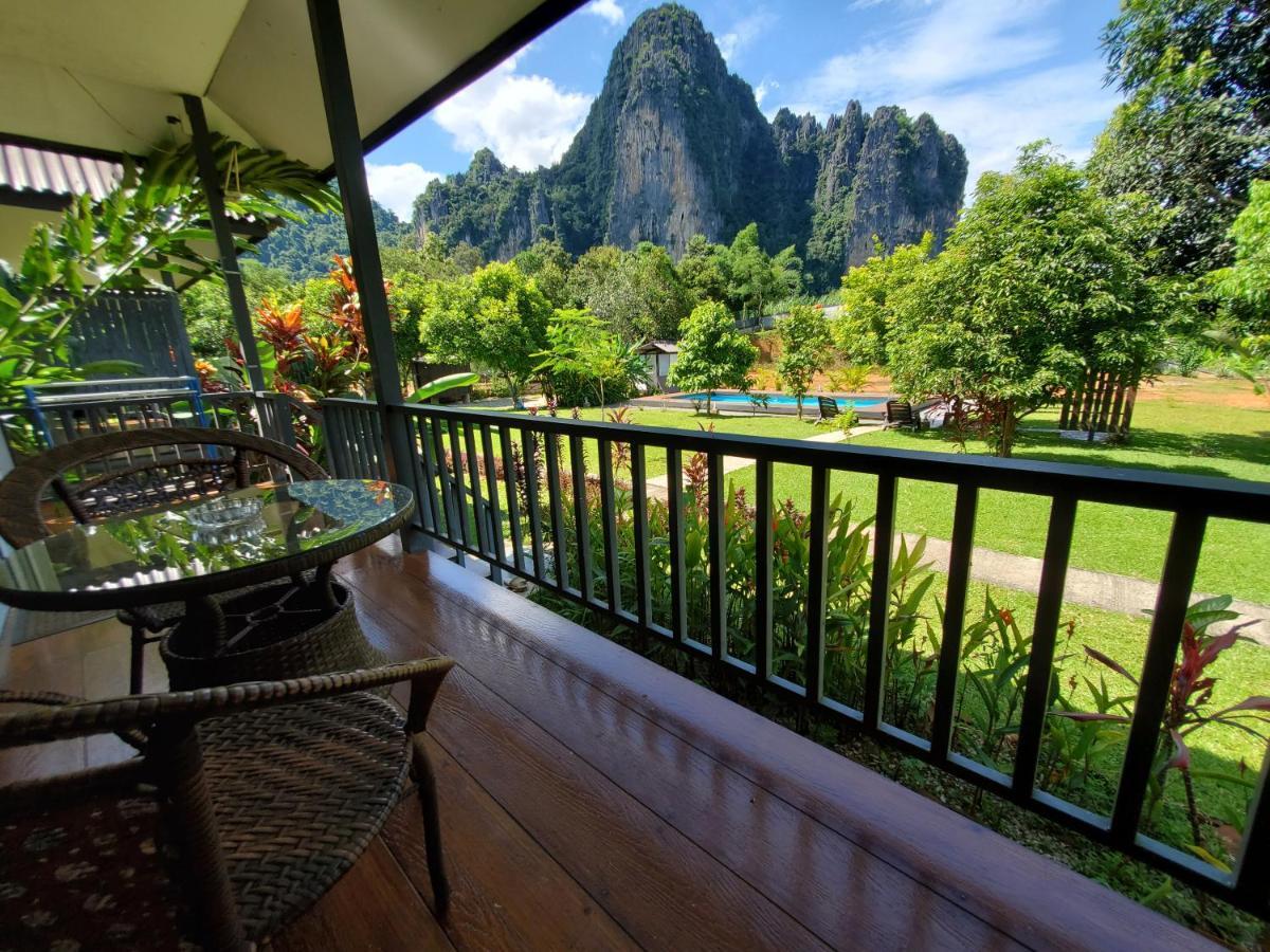 Bearlinbungalow Vang Vieng Exterior foto